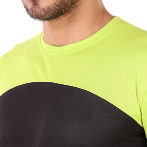 Conjunto Deportivo para Hombre, Camiseta y Pantalones Cortos en Negro y Verde Lima, Corte Regular, Tejido Deportivo de Secado Rápido, para Entrenamiento y Fitness al Aire Libre - Product Image 6