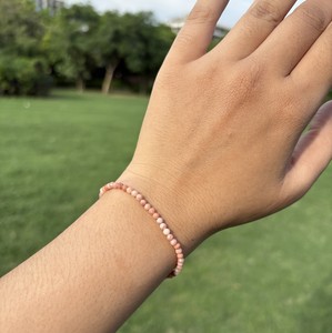 Wholesale Natural Pink <b>Opal</b> Round Faceted Beads <b>Bracelet</b> 925 Sterling Silver Handmade Adjustable Gemstone <b>Bracelet</b> Bulk Jewelry - Product Image 1