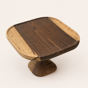Soporte para pasteles de madera de nogal negro hecho a mano, pedestal cuadrado retro para mesa de postres, para bodas, fiestas y decoración de exhibición en panaderías. - Product Image 3