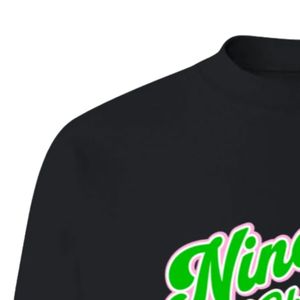 เสื้อสเวตเชิ้ตคอกลมแขนยาวลายกราฟิก Black Nineteen Oh Eight  ปลายแขนจั๊มพ์  ผ้าฟลีซ  สไตล์ลำลองสำหรับผู้หญิง  แฟชั่นสตรีทแวร์ - Product Image 4