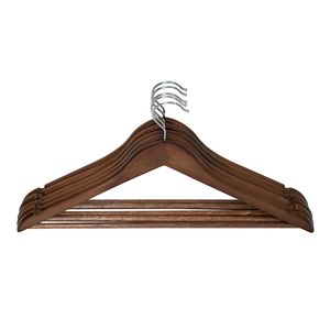 Appendiabiti in Legno Massello di Noce, Confezione da 60 - Appendiabiti di Lusso per Cappotti e Camicie per Negozi di Abbigliamento, Logo Personalizzabile Disponibile - Product Image 3