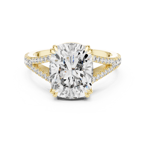 Luxury <b>Big</b> 5 ct <b>cushion</b> cut lab grown diamond engagement wedding proposal bridal ring 10k/14k/18k gold statement ring - Product Image 1