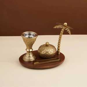 Brûleur d'encens artisanal en acier inoxydable, style chinois religieux, décoratif, pour la méditation, Skies Trader Bk4048, thérapeutique - Product Image 3