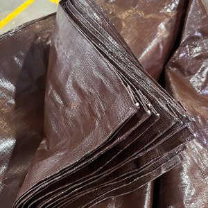 Bâche en PE imperméable marron de haute qualité, résistante aux UV, pour la construction, l'agriculture et les camions - Product Image 1
