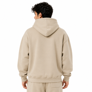 Sudaderas con Capucha Beige para Hombre, Mezcla de Algodón Grueso, Forro Polar, Ropa de Invierno, Venta al Por Mayor Directa de Fábrica, Proveedor B2B - Product Image 3