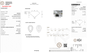 Diamant naturel de 3,01 carats, taille poire, couleur K, clarté VS1, certifié IGI, diamant solitaire non monté, diamant extra-doux pour la fabrication de bijoux - Product Image 2