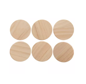 Posavasos de madera de diseño rústico de alta calidad, juego de 6 piezas para mesa de comedor, posavasos para vasos de agua. - Product Image 1