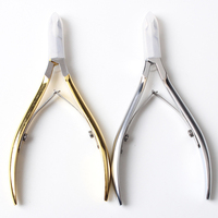 Pince à cuticules électrique professionnelle en acier inoxydable, lame incurvée tranchante, ouverture large, pour manucure et soins des ongles de bébé