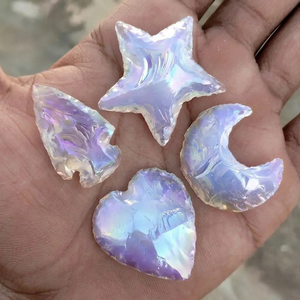 Conjunto de Joyería de Vidrio con Ópalo Sintético Artesanal |   Conjunto de Collar y Aretes de Cristal de Moda |   Regalo Moderno para Mujer, Conjunto Elegante, Regalo Premium - Product Image 2