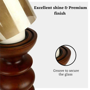 ที่ใส่เทียนไม้ทำมือรักษ์โลก ฐานแข็งแรงมั่นคง ดีไซน์ปรับแต่งได้ สำหรับตกแต่งบ้านช่วงคริสต์มาส ราคาขายส่ง - Product Image 6