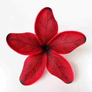Handcraft fatto a mano Best Seller che vende fiori hawaiani plumeria frangipani in schiuma EVA di alta qualità con stampa speciale del modello di pennello