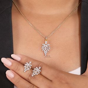 Ensemble de bijoux en diamant marquise certifié IGI, clarté VVS-VS, bijoux en diamant de qualité supérieure, fabriqués avec perfection par un fournisseur indien - Product Image 4