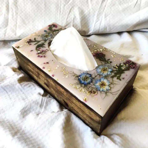 Boîte à mouchoirs en résine, taille personnalisée, porte-serviettes artisanal de designer, logo personnalisé, durable, moderne, décoration pour la maison, l'hôtel, le bureau, les fêtes - Product Image 5
