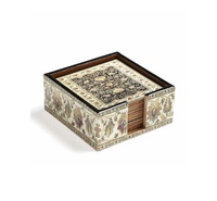 Ensemble de sous-verres en MDF au design classique et luxueux, imprimés à l'émail, motifs rayés/unis, pour usage domestique, 4 pièces, écologiques, prix de gros d'usine