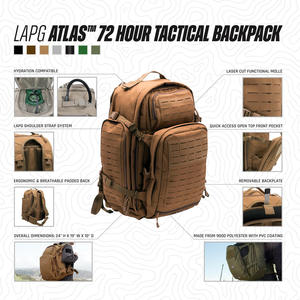 SHH OEM Tactical Backpack 72 Hour 50L MOLLE <b>Rucksack</b> Outdoor Survival <b>Camping</b> Hiking Travel Bag Custom Logo Whole - Product Image 2