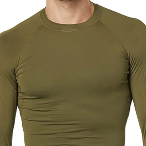 เสื้อรัดกล้ามเนื้อแขนยาวคุณภาพสูงสำหรับผู้ชาย พิมพ์ลายด้วยเทคนิค Heat-Transfer แห้งเร็ว ผลิตจากผ้า Spandex/Polyester ขายส่ง - Product Image 5
