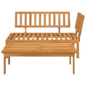 Conjunto de Sofá de Madera de Acacia Sólida de Tamaño Mediano, Muebles de Jardín Naturales - Product Image 3