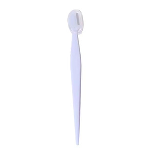 Rasoir à sourcils en plastique, 6 pièces, avec pointe dentée, outil de maquillage de précision pour la mise en forme des sourcils, poignée colorée avec couvercle - Product Image 3
