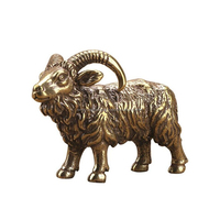 Figurine de chèvre en laiton métallique moderne et écologique, sculptée avec art, pièce décorative pour bureau et restaurant, plusieurs tailles disponibles
