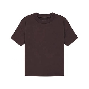 Nouveau design T-shirt homme 100% coton coupe ample épaules légèrement tombantes style court uni surdimensionné pour l'été - Product Image 2