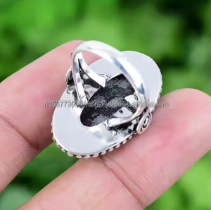 Meilleure vente 925 Sterling Silver Snowflake Obsidian Ring Anniversaire ou mariage Cadeau de fiançailles pour elle - Product Image 2