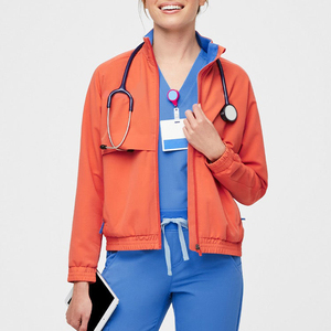 High Quality Spandex Rayon Polyester Hospital <b>Scrub</b> Jackets Womens Doctors Medical Uniforms Nurse Clinic <b>Scrub</b> Jackets Womens - Product Image 2