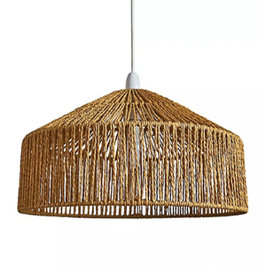 Japanese Rattan Weaving Kitchen Counter Pendant <b>Light</b> Hemp <b>Rope</b> Pendant Lamps - Product Image 3