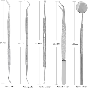 Professional Dental Hygiene Kit Tarter Scraper, Dental Toothpick, Mouth Mirror Dental surgical instruments - Product Image 4