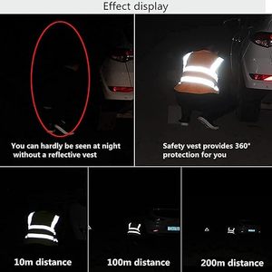 Hi Vi Reflective Safety Vest ANSI/EN ISO CLASS 3 High Visibility <b>Construction</b> <b>Work</b> <b>Jacket</b> - Product Image 4