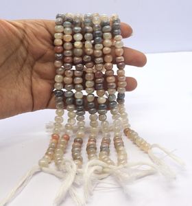 ลูกปัดทรงรอนเดลล์ทองแดงซิลเวอร์ไรต์เรียบเนียนขนาด 8-9 มม. ลูกปัดทรงรอนเดลล์พลอยซิลเวอร์ไรต์สีไล่ระดับ ลูกปัดทรงรอนเดลล์ทองแดงซิลเวอร์ไรต์ธรรมชาติ - Product Image 1