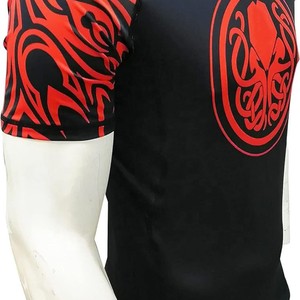 Camiseta de Jiu Jitsu/MMA/Grappling de Manga Corta, Transpirable, con Estampado, de Spandex/Algodón, en Oferta - Product Image 4