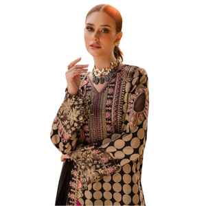 Fabrikpreis Damen Langarm Vollständig Bestickte 3-teilige Punjabi Ethnische Lawn Salwar Anzüge mit Duppata Set für Frauen - Product Image 1