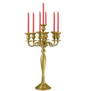 Nouveau candélabre décoratif en métal or fini pour la fête de mariage salon décor intérieur grand candélabre de sol - Product Image 1