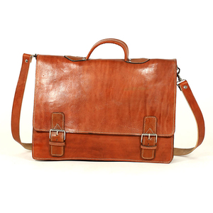 Biyadina Expert Craftsman Bolso de mensajero para hombre Hecho a mano Vintage Rojo Cuero genuino Premium Fashion Satchel - Product Image 1