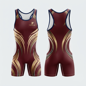 Top Manufacturer Men's Wrestling <b>Singlet</b> Custom Team Logo <b>Weightlifting</b> Lightweight Wrestling Suit Stretch Reasonable Price - Product Image 1