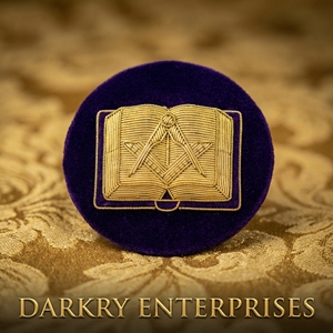 Custom Masonic Regalia Bullion <b>Wire</b> Crescent Moon and Star Velvet Badge Hand Embroidered <b>Silver</b> <b>Wire</b> Pin Crest Masonic Emblems - Product Image 3