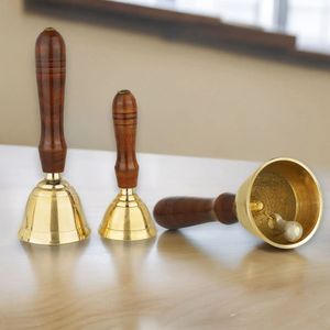 Campana de mano de latón pulido fino para Puja, oración, templo, ritual, generador de sonido, accesorio decorativo religioso tradicional - Product Image 5