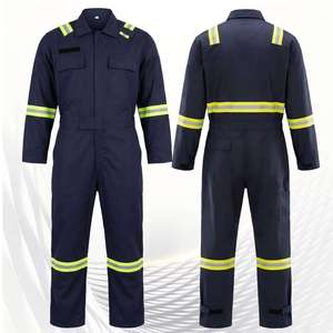 Ropa de Trabajo de Algodón con Tiras Reflectantes de Alta Visibilidad, Uniformes de Seguridad Industrial Personalizados OEM, Overoles de Trabajo - Product Image 2