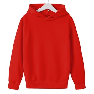 Sweat-shirt à capuche rouge unisexe, coupe classique, tricoté, couleur unie, décontracté, pour l'automne - Product Image 1