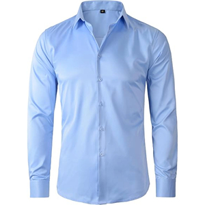 Camisas de Vestir para Hombre, Personalizadas, de Alta Calidad, Corte Slim, Casuales, Formales, de Negocios, 100% Algodón Satinado, Ecológicas, Transpirables, Elegantes y Nuevas - Product Image 1