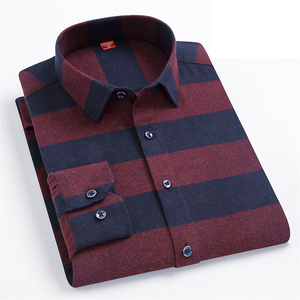 Chemise en flanelle à carreaux 100% coton de qualité supérieure, taille plus, pour hommes, tissu brossé doux, boutonnée, vêtements de travail décontractés d'automne - Product Image 2