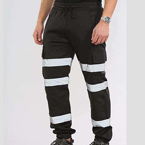 Bulk Production Safety Pants <b>Waterproof</b> High Visibility <b>Work</b> <b>Trousers</b> with Reflective Strips for Construction and Landscaping - Product Image 4