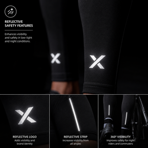 Ensemble de manchons de compression pour bras et jambes, chauffe-genoux noirs, respirants, anti-humidité, UPF30, en polyester, couleur personnalisable, unisexe, pour le sport - Product Image 3