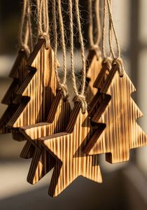 Classic Wooden Handmade Hanging <b>Tree</b> <b>Ornament</b> Modern Design Customized Size Decorative Piece for Christmas Festival Home - Product Image 2