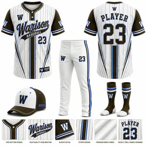Wholesale Baseball Teamwear Uniform Set Plus Size Breathable 100% Polyester Sportswear Softball Uniform Kit - Product Image 4