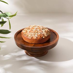 Soporte de Madera Hecho a Mano para Tartas, Base Redonda de Madera de Mango para Postres, por Aqudus Saleem Uttar Pradesh, para Bodas y Repostería Casera - Product Image 3
