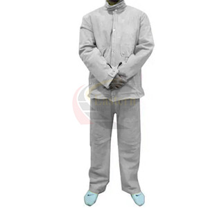 Chaqueta de Soldador de Cuero Reforzado Industrial, Resistente a la Radiación, Protección Contra Vapores, Ropa de Seguridad Contra Incendios - Product Image 2