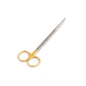 Ciseaux chirurgicaux dentaires à pointe acérée en carbure de tungstène T.C Metzenbaum 15 CM en acier inoxydable, droits, courbés, demi-or, CE - Product Image 2