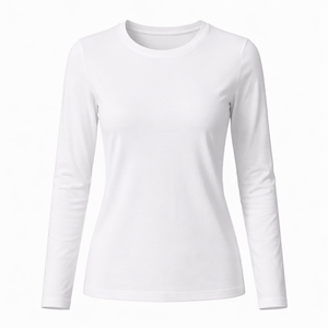 Camisetas Blancas de Manga Larga Personalizadas al por Mayor para Mujer, Compra al por Mayor - Proveedor Directo del Fabricante - Product Image 1