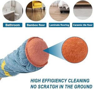 Serpillère Commerciale en Coton Réutilisable Robuste pour Nettoyage Humide et Sec, à Long Manche, Auto-essoreuse, pour Services d'Entretien et Vente en Gros - Product Image 3